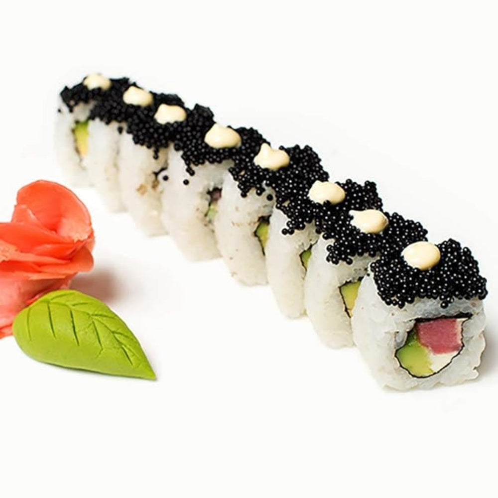 “Glossy Black Caviar – Pure Elegance in Every Pearl”